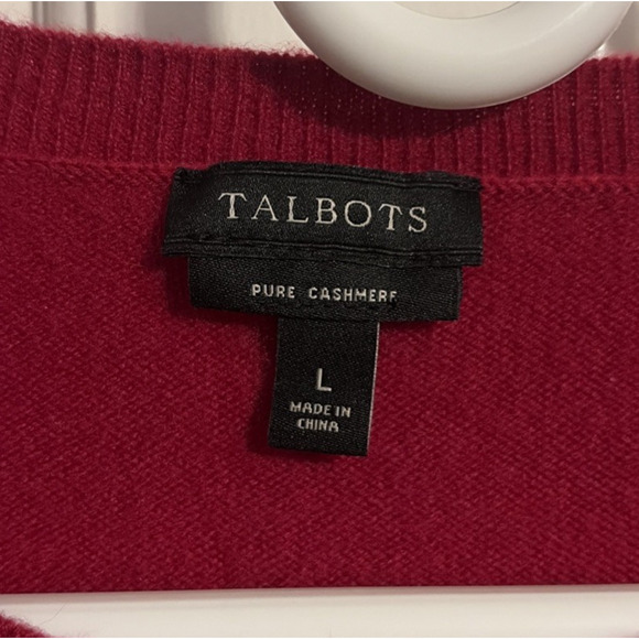 Talbots Women's Pure Cashmere Dark Pink Long Sleeve Pullover Sweater Classic - Picture 2 of 9